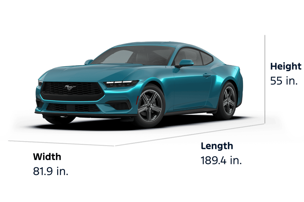2026 Ford Mustang® EcoBoost® Premium fastback dimensions