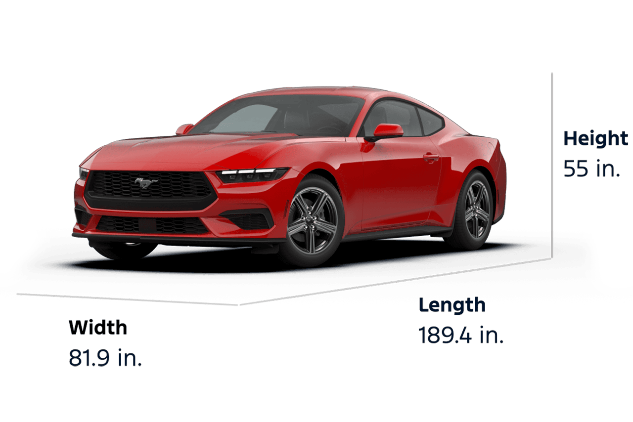 2026 Ford Mustang® EcoBoost® fastback dimensions