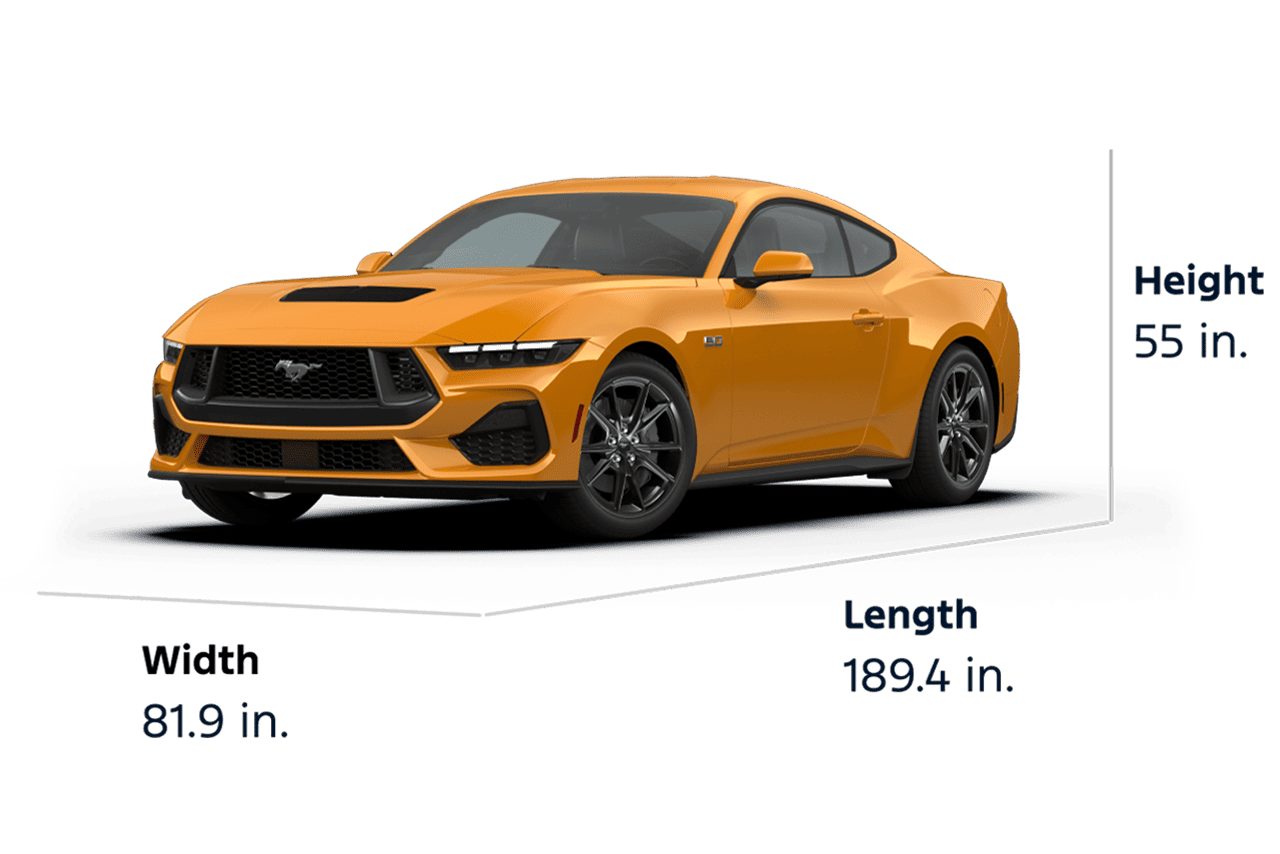2026 Ford Mustang® GT Premium fastback dimensions