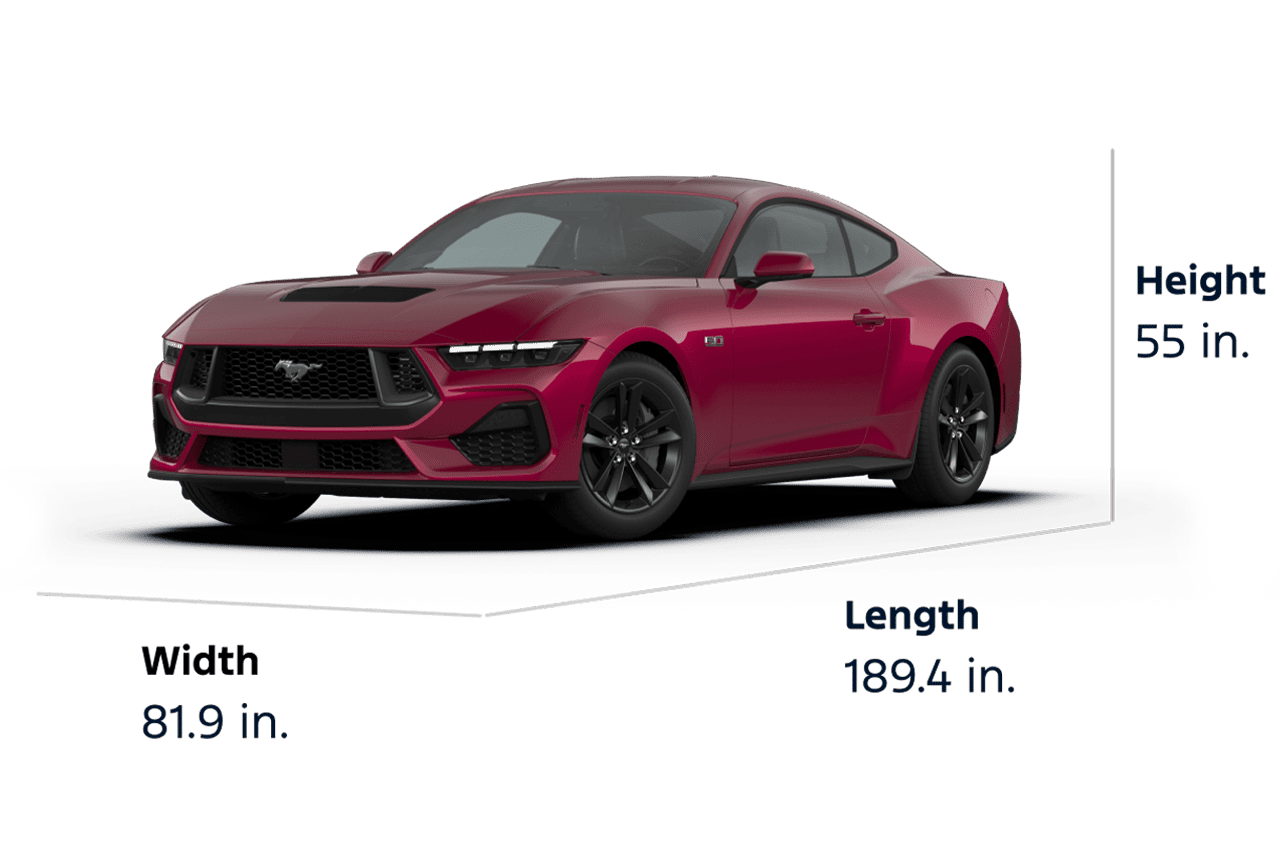 2026 Ford Mustang® GT fastback dimensions