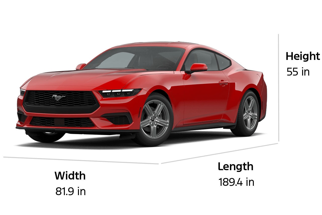 2026 Ford Mustang® EcoBoost® fastback dimensions