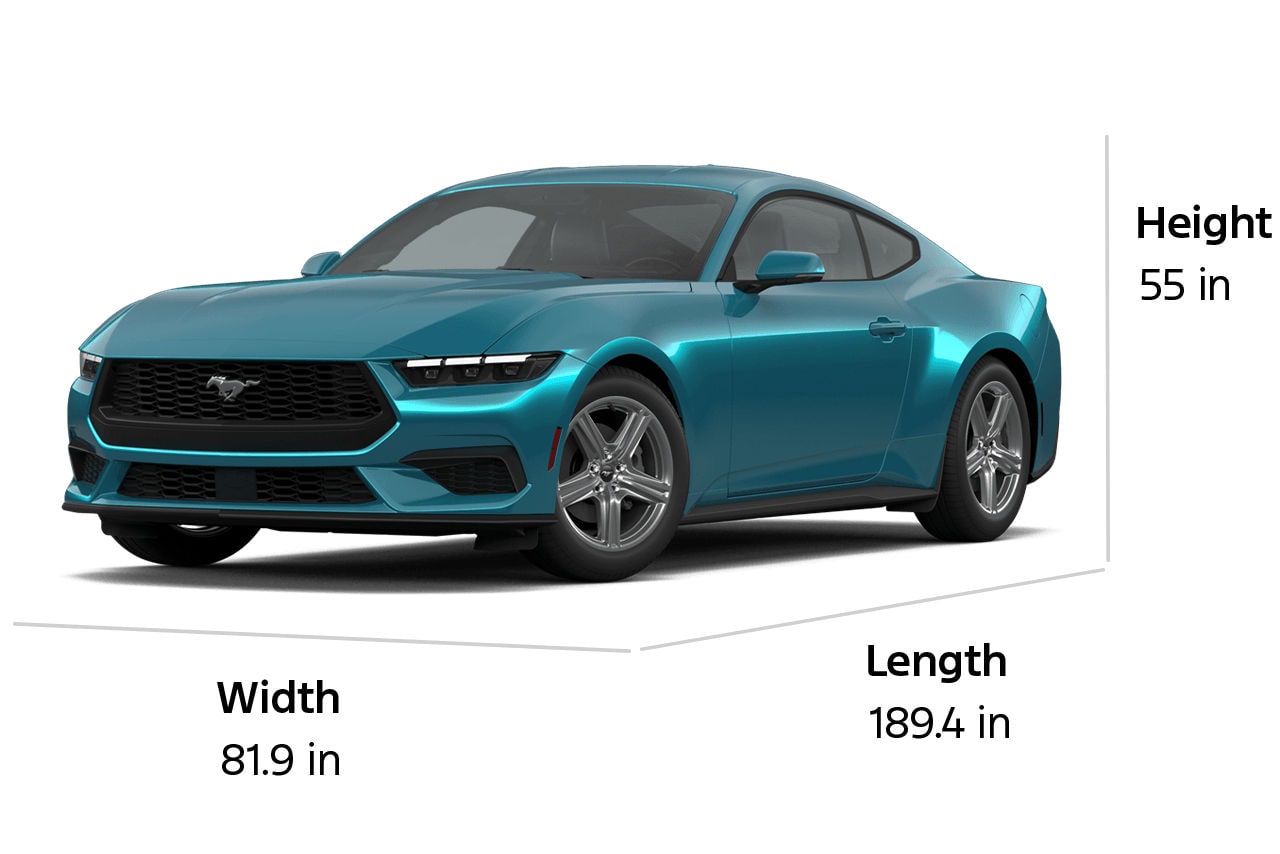 2026 Ford Mustang® EcoBoost® Premium fastback dimensions