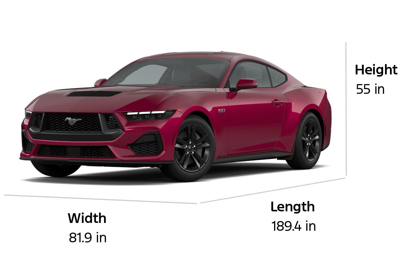 2026 Ford Mustang® GT fastback dimensions