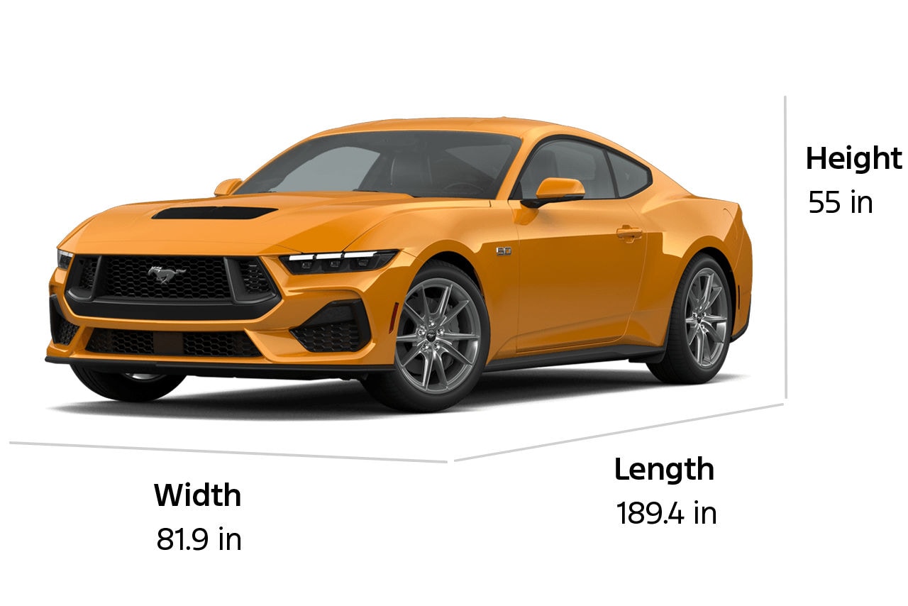 2026 Ford Mustang® GT Premium fastback dimensions