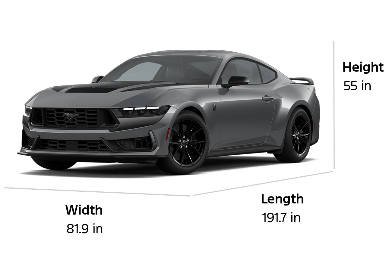 2026 Ford Mustang Dark Horse® fastback dimensions