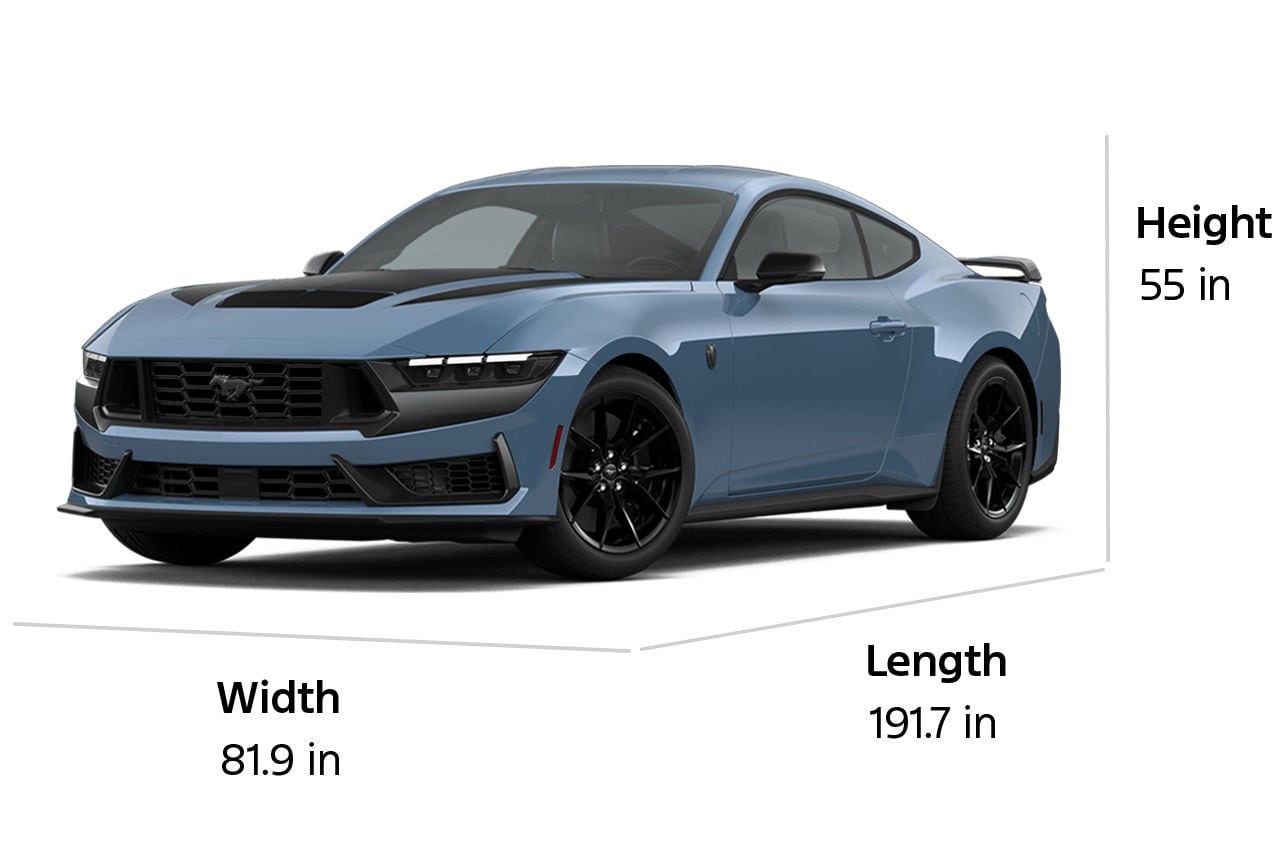 2026 Ford Mustang Dark Horse® Premium fastback dimensions