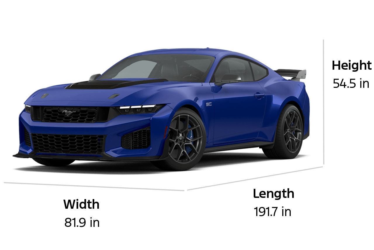2026 Ford Mustang Dark Horse® SC fastback dimensions