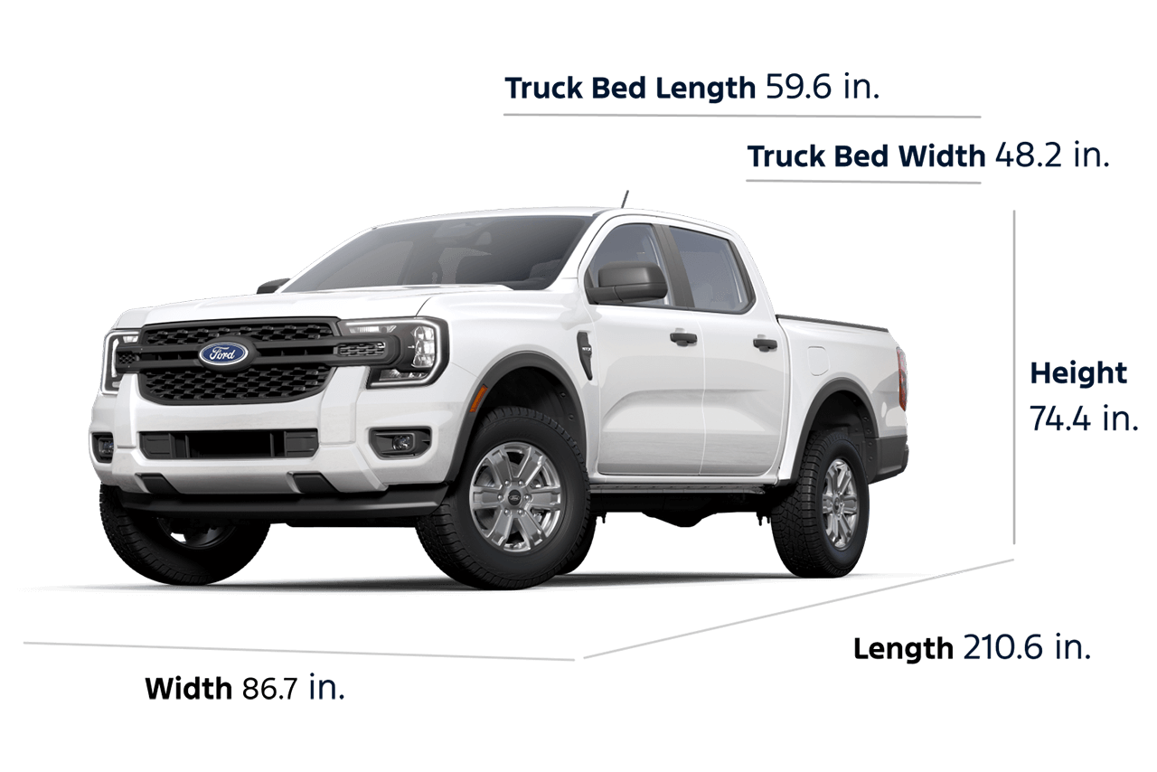 2025 Ford Ranger® XL Dimensions