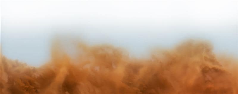 A plume of desert sand