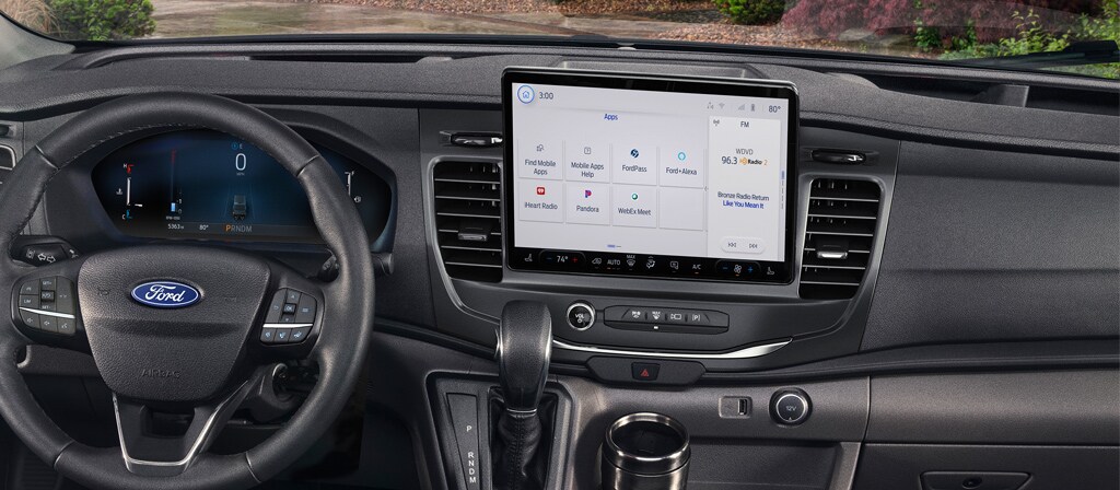 Close-up of 2026 Ford Transit® van dashboard