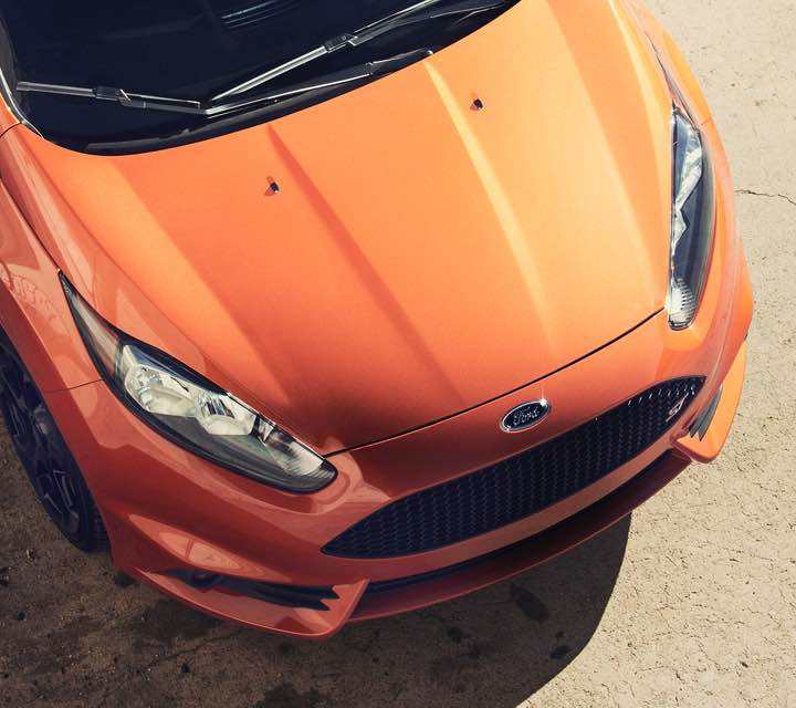 Fiesta ST 2019 en Orange Spice Metallic Tri-coat
