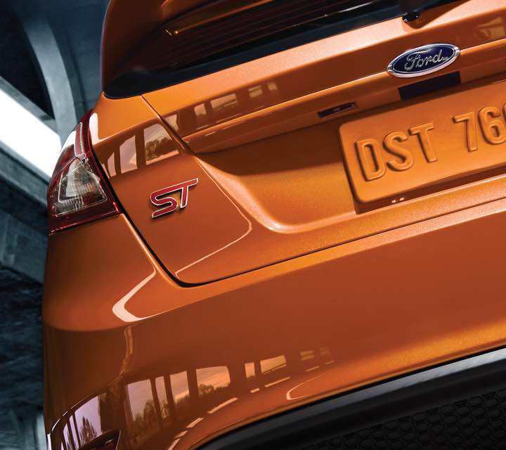 Vista trasera del Fiesta ST