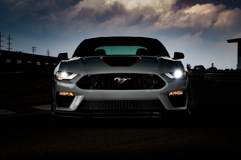 2022 Ford Mustang Mach 1 Premium in Iconic Silver with Paint Black Stripe with Red Accent