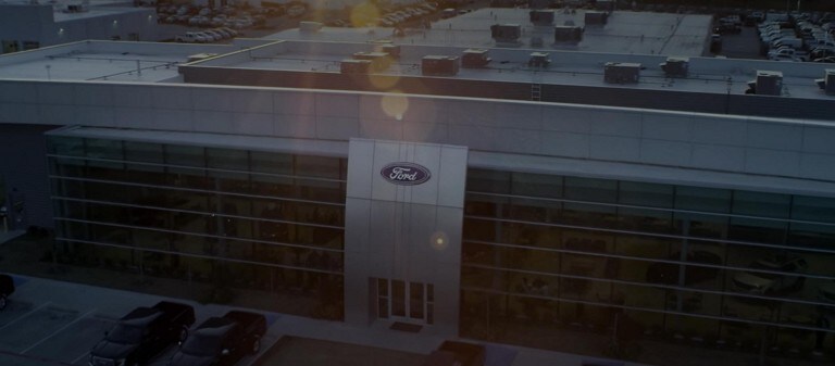 Ford Blue Advantage dealer ship with Ford logo