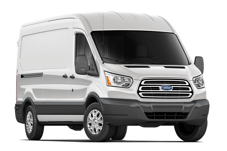 2017 Ford Transit Cargo Van shown in Oxford White
