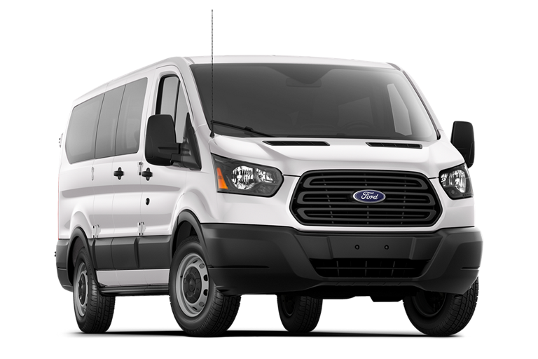 2017 Ford Transit Passenger Wagon shown in Oxford White