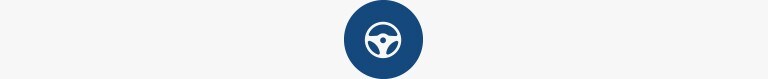Graphic icon of steering wheel above a block of copy discussing how Ford supports their customers