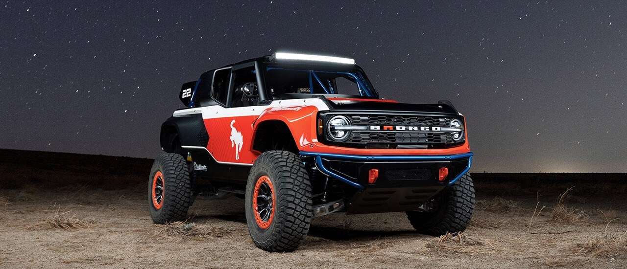 Twenty twenty three bronco d r under a starry desert sky