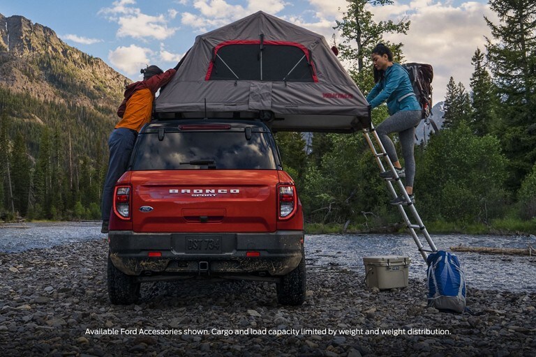 A 2022 Bronco Sport shown with available Ford accessories