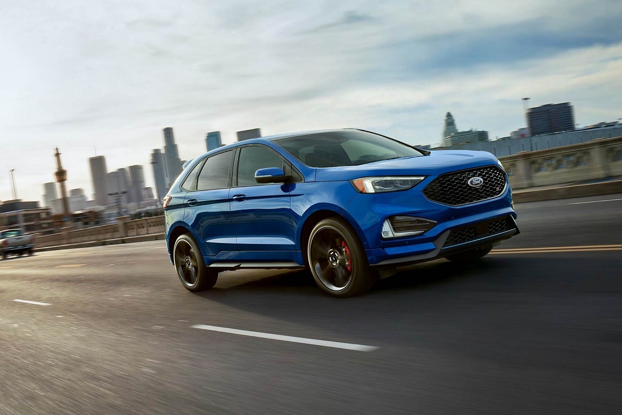 2020 Ford Edge S T shown in Ford Performance Blue