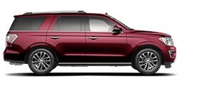 2020 Ford Expedition Platinum side profile in Burgundy Velvet