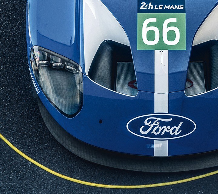Vista superior del Ford G T