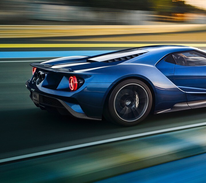 Ford G T at Le Mans racetrack