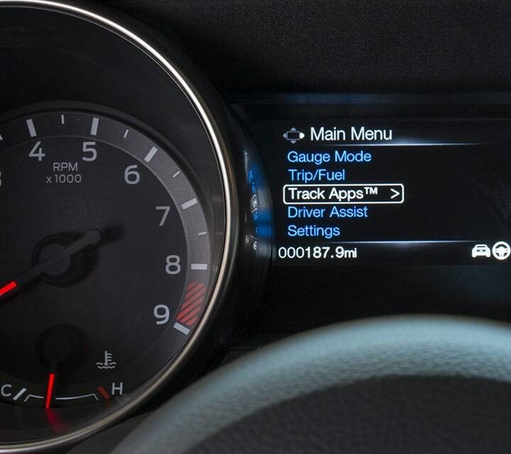 Grupo de instrumentos de información personalizable del Ford GT350 2018.