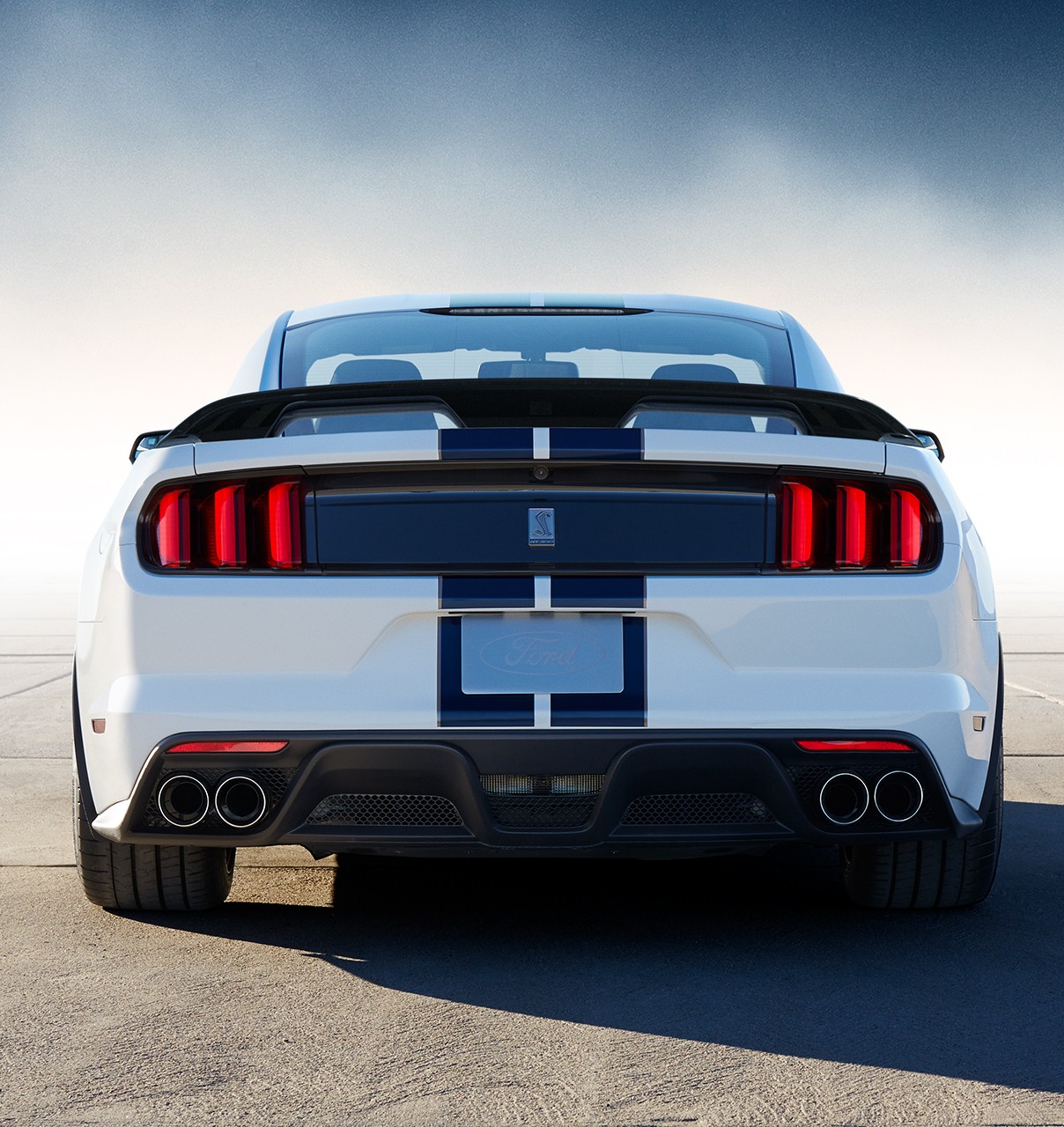 A parked 2019 Shelby G T 3 50 shown from rear
