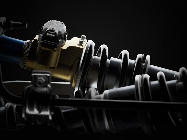 Close up of the 2025 Mustang® GTD performance car suspension