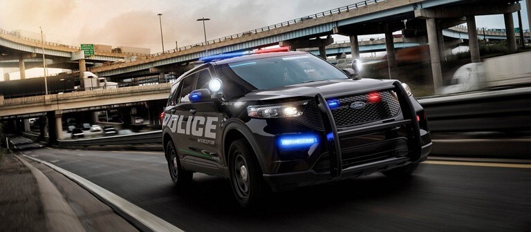 Ford police interceptor utility in pursuit