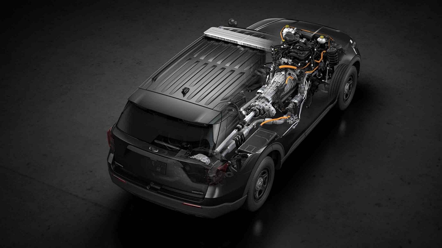 Cutaway view of ford police interceptor utility