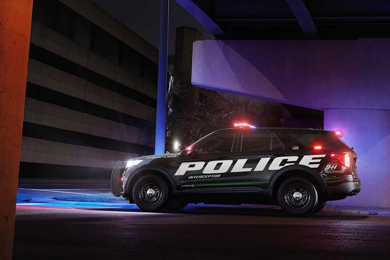 Side view of a ford police interceptor utility