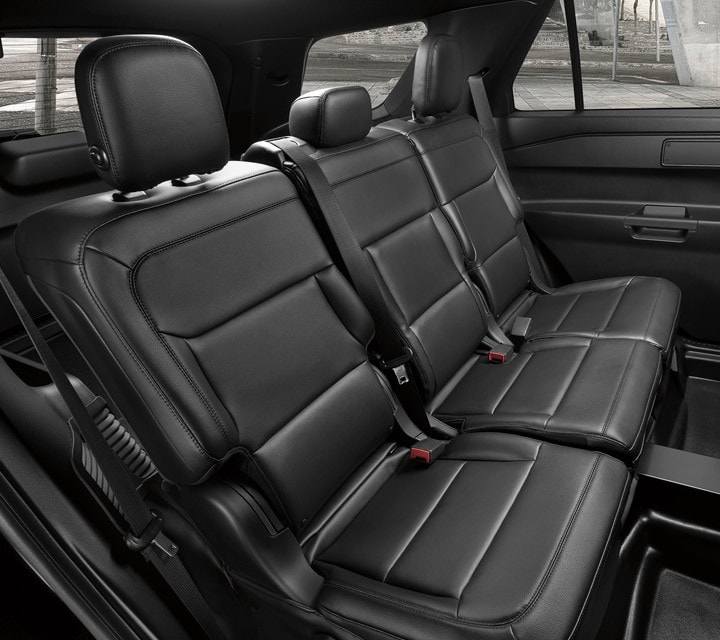 Rear seating of the ford police interceptor utility