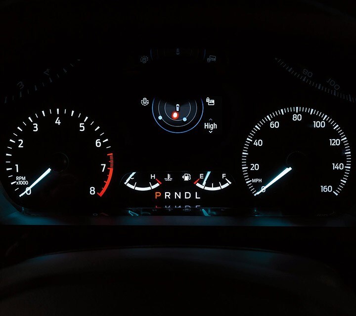 The instrument cluster of the ford police interceptor utility