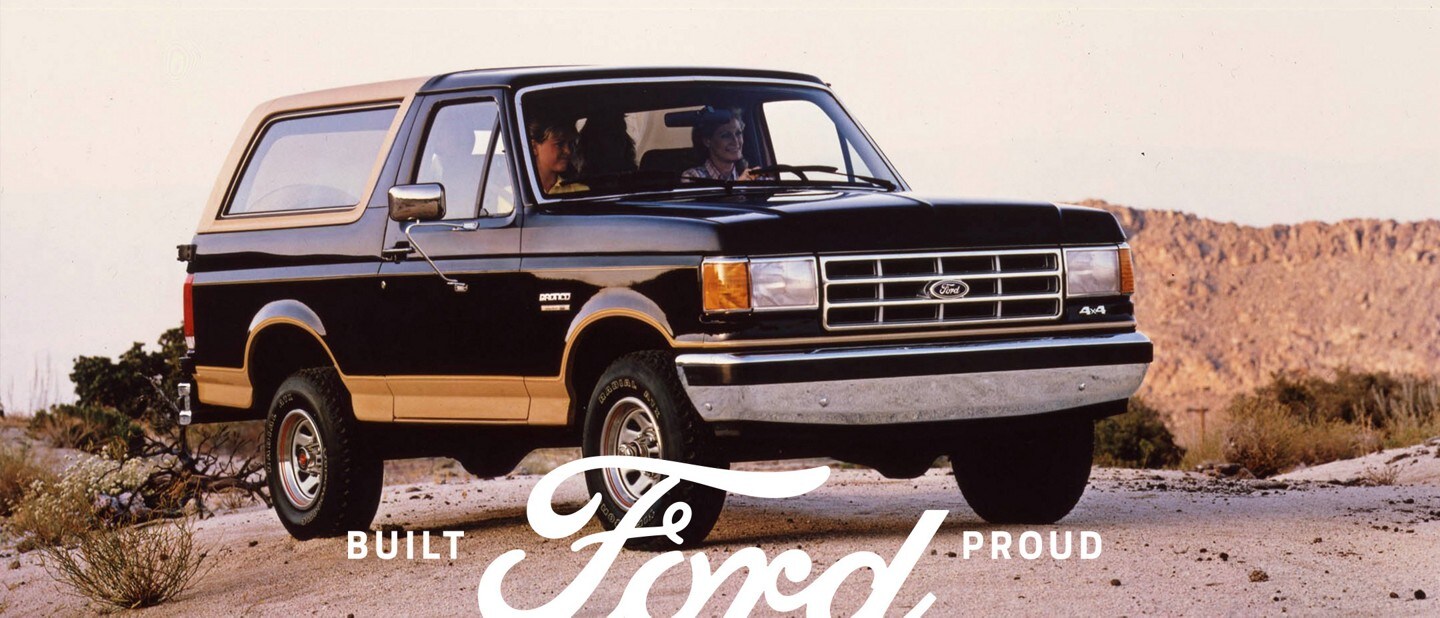 Ford Eddie Bauer Bronco driving along a trail