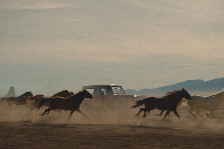 Ford bronco driving on an off road trail while enjoying the wilderness