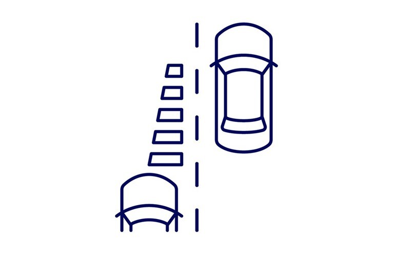 Ícono que demuestra la Asistencia para Cambio de Carril