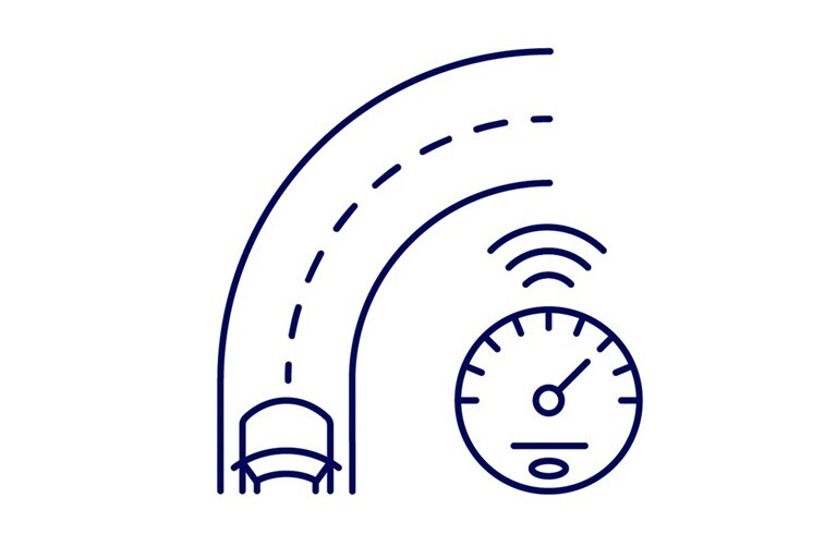 Ícono que demuestra la Asistencia de Velocidad Predictiva
