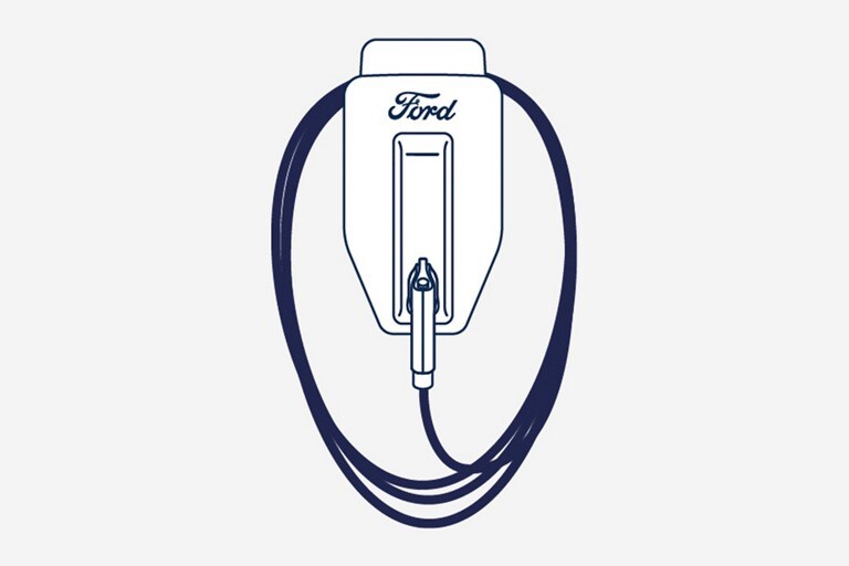 Una representación gráfica de la Estación de Carga Ford Pro