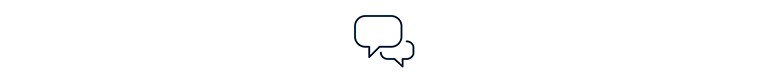 An icon of two speech bubbles