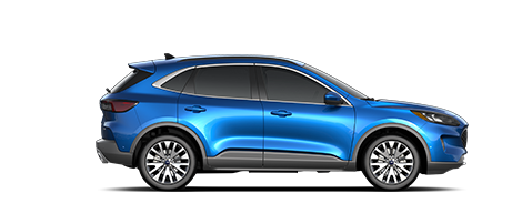 Se muestra una Ford Escape Titanium 2021 en Velocity Blue