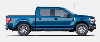 2022 Ford F-150 XLT Passenger Side Profile in Atlas Blue