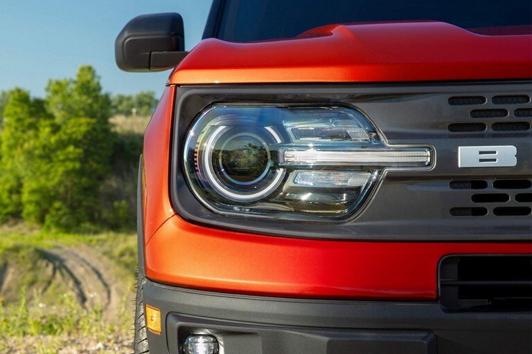 Close-up of the 2023 Ford Bronco® Sport SUV headlamp