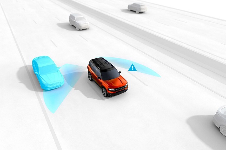 Imagen que muestra la tecnología Ford Co-Pilot360™ en acción