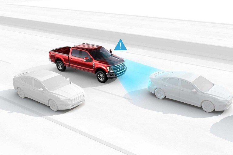 Illustration depicting the Forward Collision with Brake Support feature