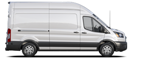 2023 Ford E-Transit™ Commercial Van side profile angle shown