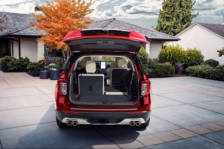 2023 Ford Explorer® SUV parked with power liftgate open
