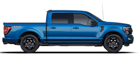 2023 Ford F-150® XLT passenger side profile in Atlas Blue
