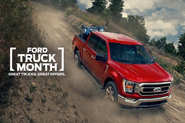 Ford Truck Month National Offer– 2023 Ford F-150® XLT Truck driving off road